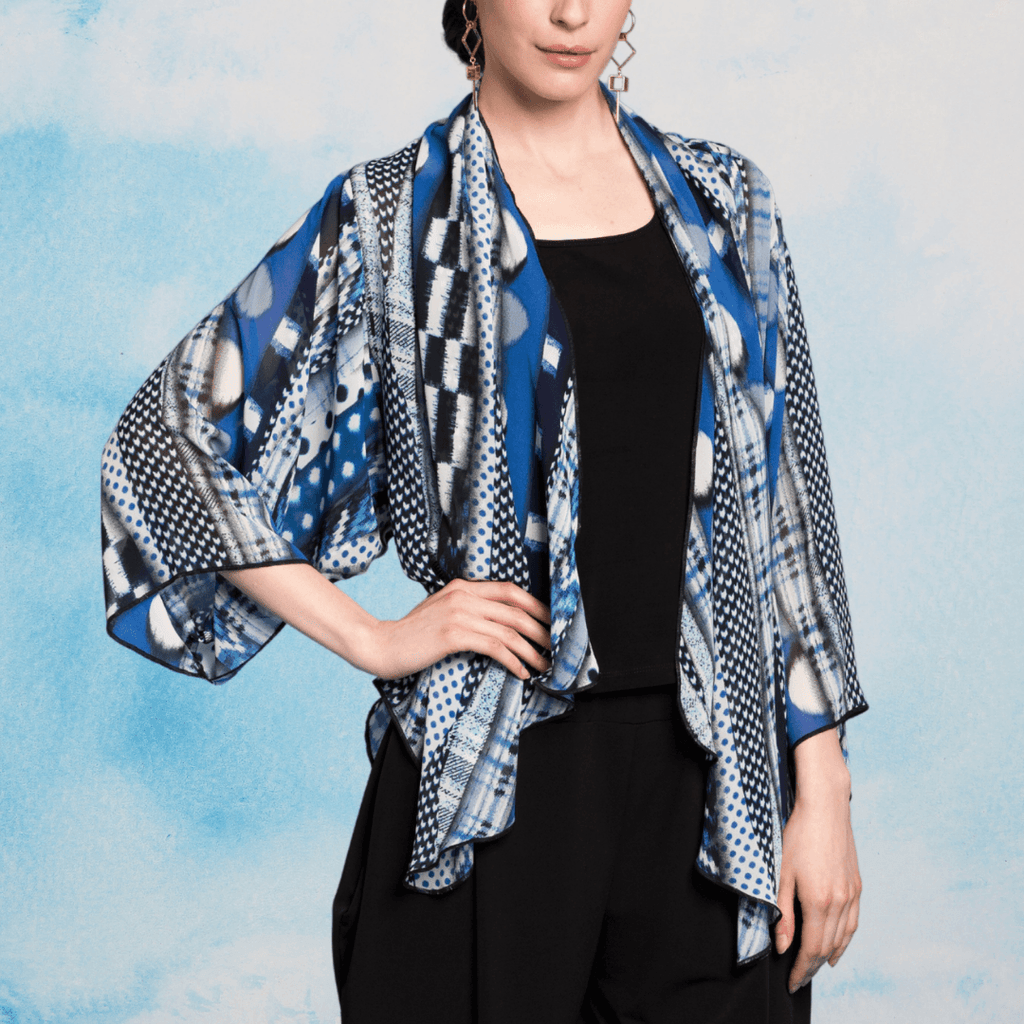 Kimono Jacket - Milano Chiffon Print - Code Vitesse