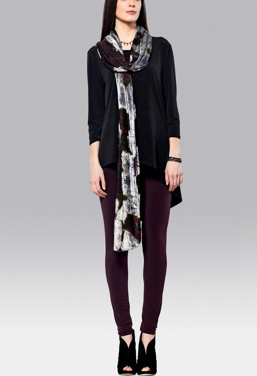Maroon and 2025 gray scarf