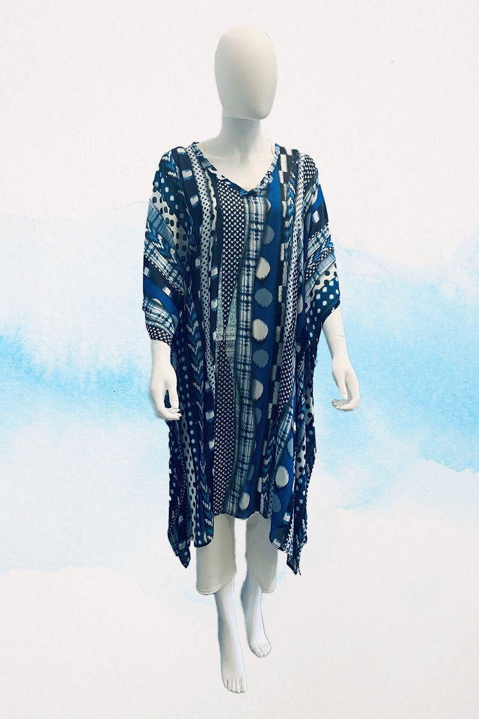 Kaftan Midi - Milano Chiffon Print - Code Vitesse